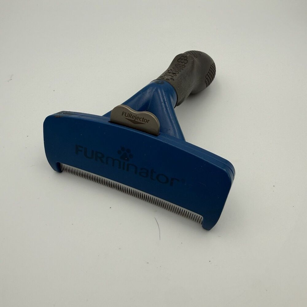 Authentic FURminator Undercoat deShedding Tool Large Dog Blue Brush FURejector